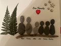 Our Family Personalised Pebble Art Frame with Driftwood & Fern